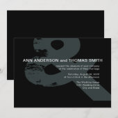 Modern Rustic Ampersand Wedding Kaart (Voorkant / Achterkant)