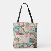 Modern rustic artistic painting square Hippie Tote Bag (Achterkant)