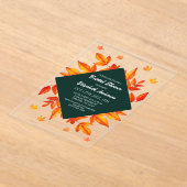 Modern Rustic Autumn Leaves Bridal Shower Acryl Uitnodigingen (Laagn)