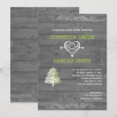 Modern Rustic Barn Wood Weddenschap Kaart (Voorkant / Achterkant)