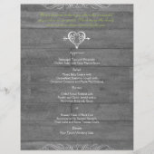 Modern Rustic Barn Wood Wedding Menu (Voorkant)