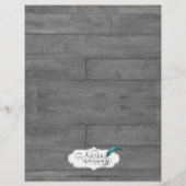 Modern Rustic Barn Wood Wedding Menu (Achterkant)