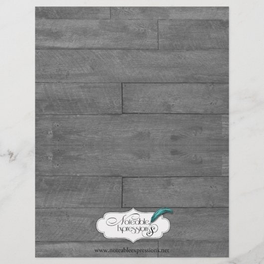 Modern Rustic Barn Wood Wedding Menu (Achterkant)