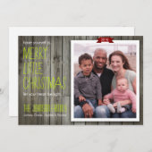 Modern Rustic Beachy-kerstfotokaart Feestdagenkaart (Voorkant / Achterkant)