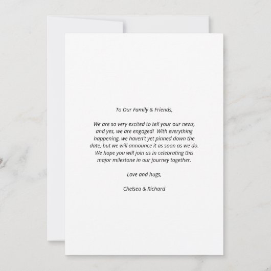 Modern Rustic Better Together Photo Verloving Aankondiging (Achterkant)