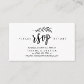 Modern Rustic, Black font, Wedding Party RSVP Informatiekaartje (Voorkant)
