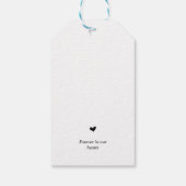 Modern Rustic Black, Funeral Memorial Service Cadeaulabel (Achterkant)