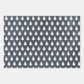 Modern Rustic Black White Familie naam Kerstmis Inpakpapier Vel (Voorkant 3)