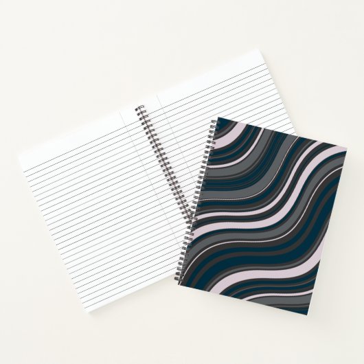 Modern Rustic Blauw & Grijs Notitieboek (Binnen)