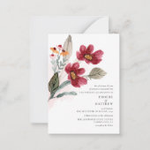 Modern Rustic Bloom Wedding Notitiekaartje (Voorkant)