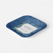 Modern Rustic Blue Hydrangeas Floral Wedding Papieren Bordje (Gebogen)