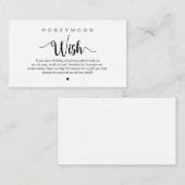 Modern Rustic Boerderij themed, Honeymoon Wish Enc Informatiekaartje (Voorkant / Achterkant)