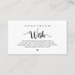 Modern Rustic Boerderij themed, Honeymoon Wish Enc Informatiekaartje<br><div class="desc">Dit is het Moderne Rustic Boerderij ontwerp,  het Zwarte Minimalisme van het Manuscript,  lettertypefont,  de Kaart van de Omsluiting van de Bieden. U kunt de doopvontkleuren veranderen,  en uw trouwdetails in de passende doopvont/het schrijven toevoegen. #TeeshaDerrick</div>