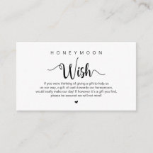 Modern Rustic Boerderij themed, Honeymoon Wish Enc