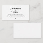 Modern Rustic Boerderij, zwart script, Honeymoon W Informatiekaartje (Voorkant / Achterkant)