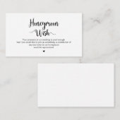 Modern Rustic Boerderij, zwart script, Honeymoon W Informatiekaartje (Voorkant / Achterkant)