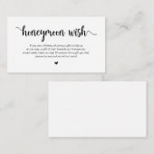 Modern Rustic Boerderij, zwart script, Honeymoon W Informatiekaartje (Voorkant / Achterkant)