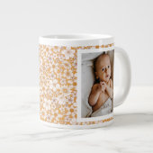 Modern Rustic Boho Floral Baby - Aangepaste foto Grote Koffiekop (Voorkant rechts)