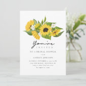 Modern Rustic Boho Sunflower Vrijgezellenfeest Kaart (Staand voorkant)