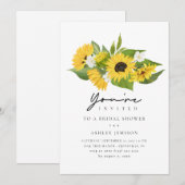 Modern Rustic Boho Sunflower Vrijgezellenfeest Kaart (Voorkant / Achterkant)