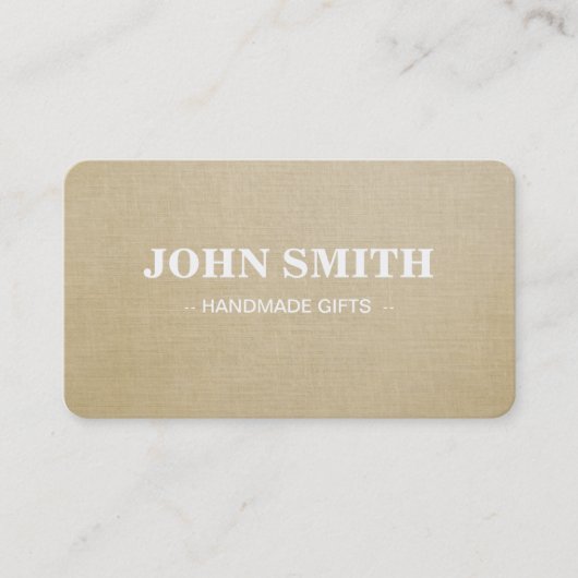 Modern Rustic brown Kraft Lenin Visitekaartje (Voorkant)