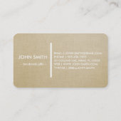 Modern Rustic brown Kraft Lenin  Visitekaartje (Achterkant)