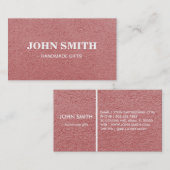 Modern Rustic brown Kraft Sand Paper Visitekaartje (Voorkant / Achterkant)