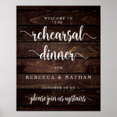 Modern Rustic, Bruiloft Proefhuwelijk Avondeten We Poster (Voorkant)