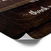 Modern Rustic, Bruiloftsrepetitie Avondeten Welkom Poster (Hoek)