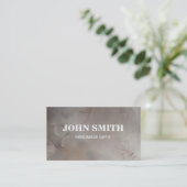 Modern Rustic bruin Kraft Zandpapier Visitekaartje (Staand voorkant)