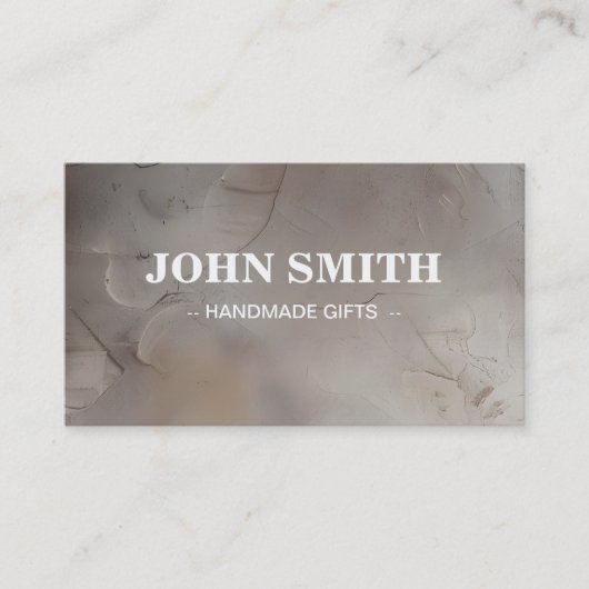 Modern Rustic bruin Kraft Zandpapier Visitekaartje (Voorkant)