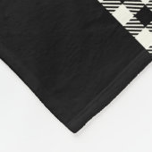 Modern Rustic Buffalo Check Plays Family Script Fleece Deken (Hoek)