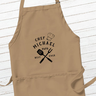 Modern Rustic Chef BEST PAPA OOIT Vaderdag Standaard Schort