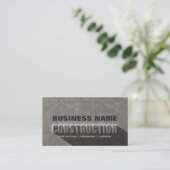 Modern Rustic Concrete Rock Text Construction Visitekaartje (Staand voorkant)