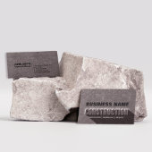 Modern Rustic Concrete Rock Text Construction Visitekaartje