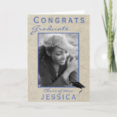 Modern Rustic Congrats Afstuderen Afstuderen Foto Kaart (Voorkant)