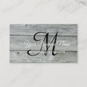 Modern Rustic Country Barn Monogram Script Visitekaartje (Voorkant)
