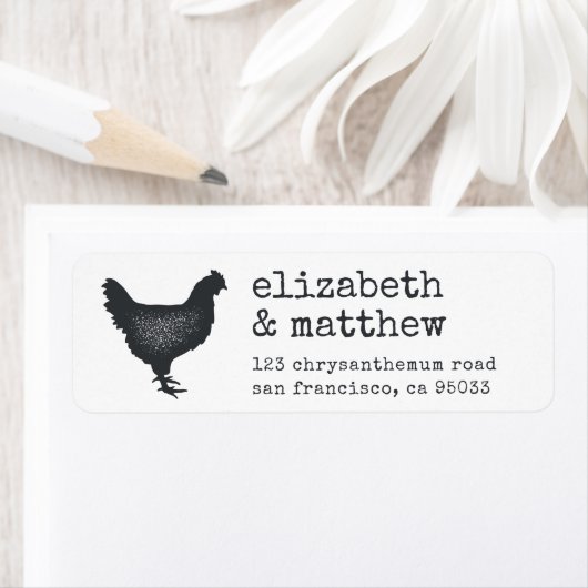 Modern Rustic Country Farmhouse Weddenschap Etiket (Insitu)