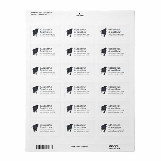 Modern Rustic Country Farmhouse Weddenschap Etiket (Full Sheet)