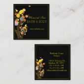 Modern Rustic Country Trees Body & Bath Vierkante Visitekaartje (Voorkant / Achterkant)