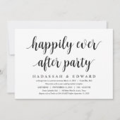 Modern Rustic Cute Black Script, Wedding Elopement Kaart (Voorkant)