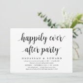 Modern Rustic Cute Black Script, Wedding Elopement Kaart (Staand voorkant)