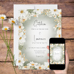 Modern Rustic Daisy Lijst Green Kaart<br><div class="desc">Dit ontwerp is voorzien van een lijst bijtende wasmachines op een groene waterverf. Eenvoudig,  klassiek,  maar uniek. Deze kaart maakt deel uit van de moderne Rustic Daisy Lijst Green Wedding Suite,  die is gemaakt door de Pers van de Vakantie.</div>