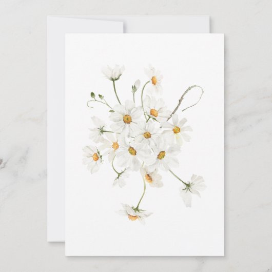 Modern Rustic Daisy Lijst Kaart (Achterkant)