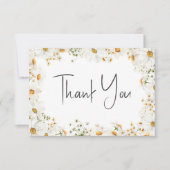 Modern Rustic Daisy Lijst Wedding Bedankkaart (Voorkant)
