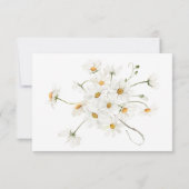 Modern Rustic Daisy Lijst Wedding RSVP Kaartje (Achterkant)