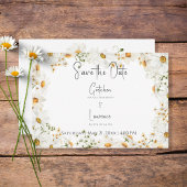 Modern Rustic Daisy Lijst Wedding Save The Date