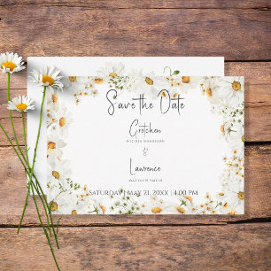 Modern Rustic Daisy Lijst Wedding Save The Date