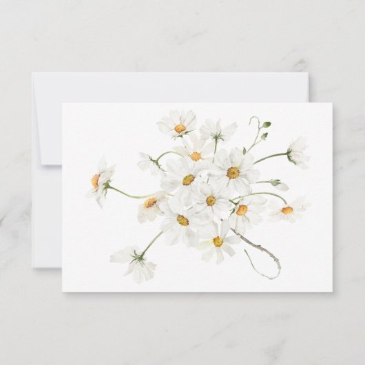 Modern Rustic Daisy Lijst Wedding Save The Date (Achterkant)