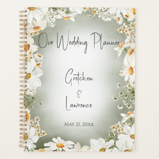 Modern Rustic Daisy Wedding Planner (Voorkant)